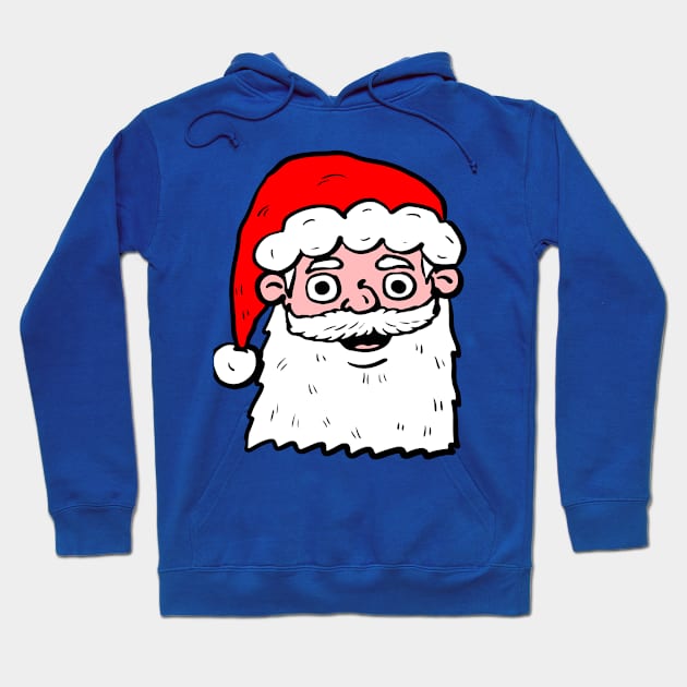 Cartoon Santa Face Hoodie by Eric03091978